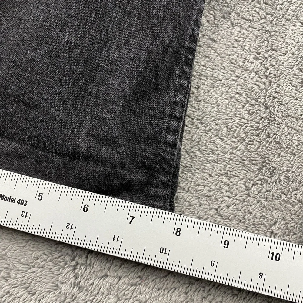 Levis 514 Straight Jeans Mens 34x31 Black Mid Rise Denim‎